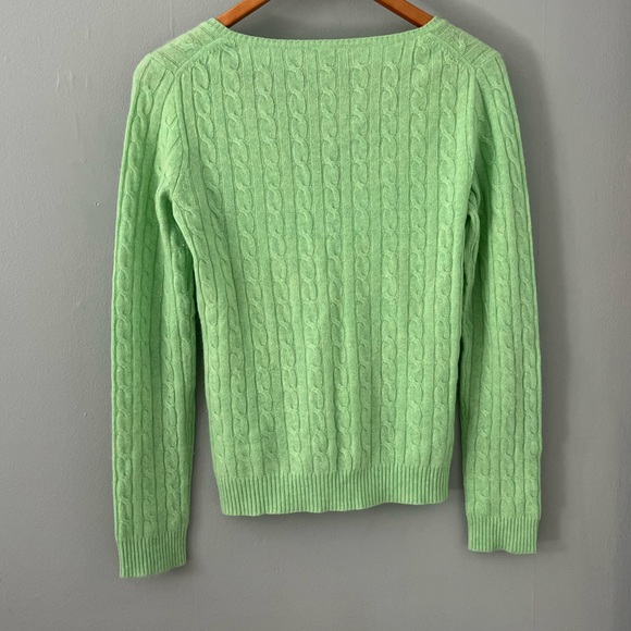Aqua 100% Cashmere Sweater Medium Green - Picture 5 of 12